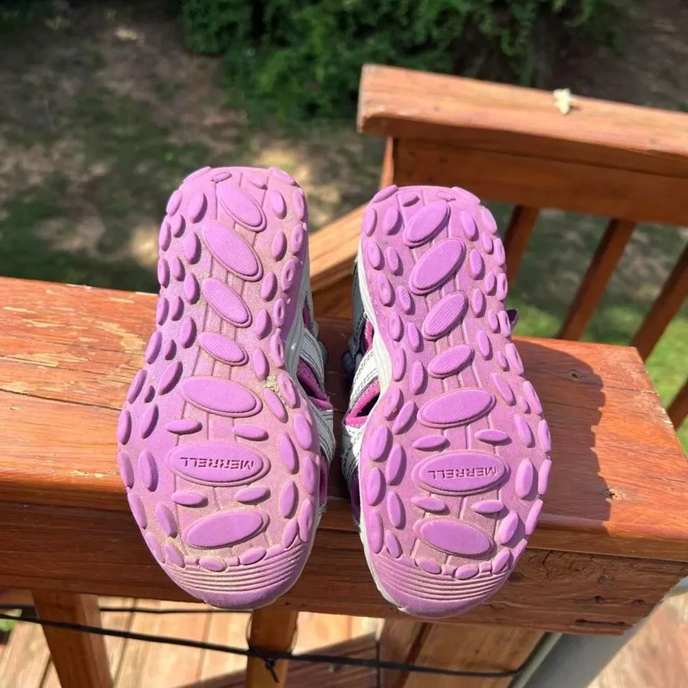 Merrell Youth 11 Hudro 2.0 Grey Purple Outdoor Hiking Play Sandals